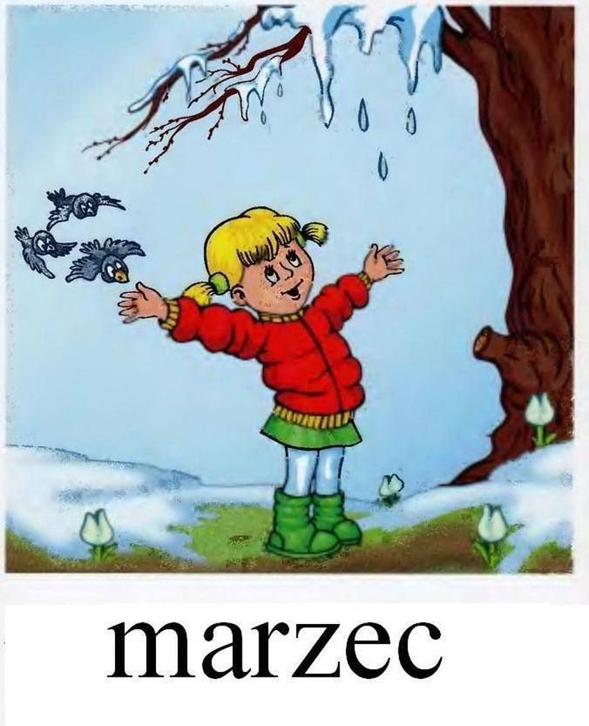 Месяцы весны для детей Весенние месяцы для детей