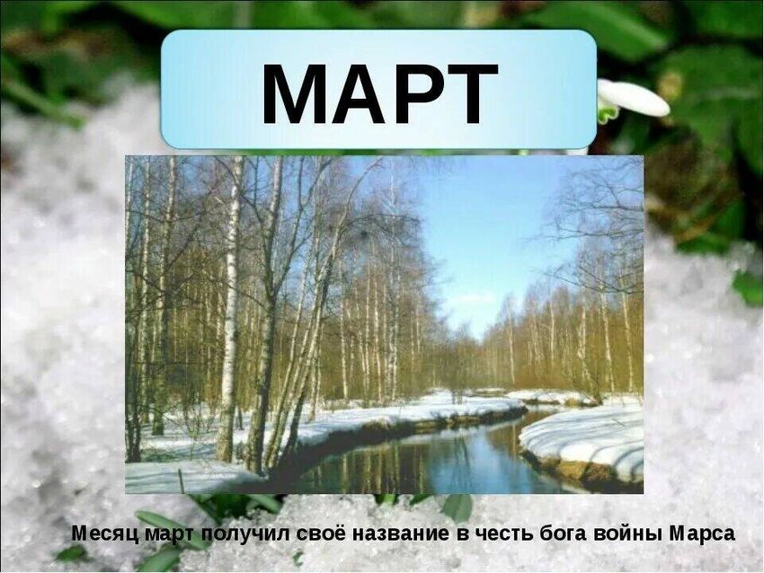 Весенние месяца Март апрель май