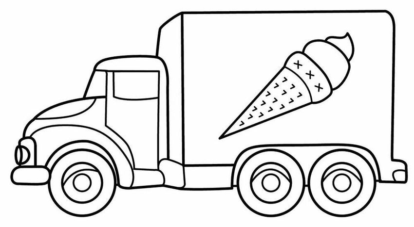 Раскраска грузовик для детей