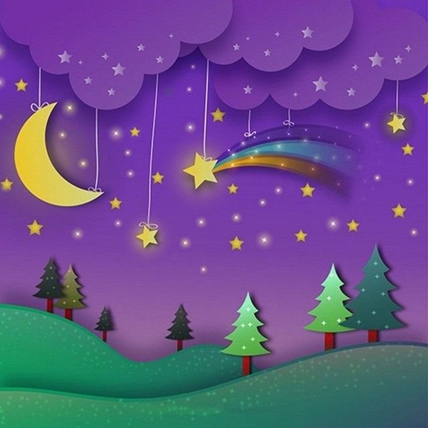 Звездное небо для детей Звездное небо мультяшное