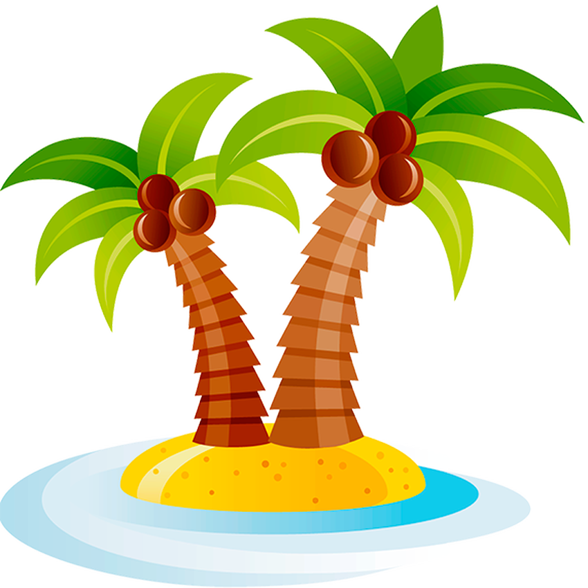 Пальма с кокосами рисунок
