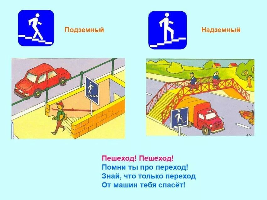 Подземный и надземный пешеходный переход