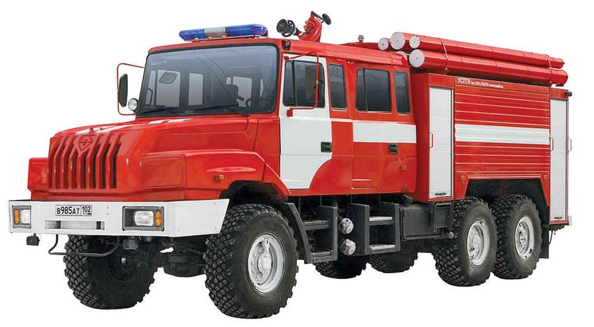 Пожарная машина ац урал 55571