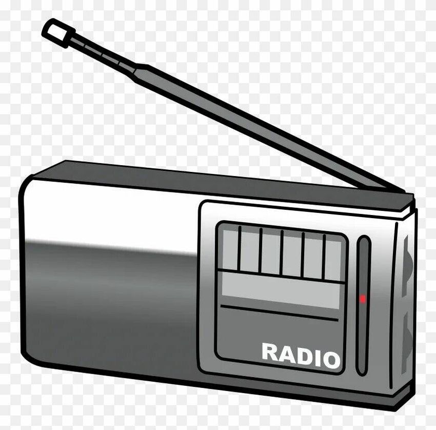 Радио на белом фоне