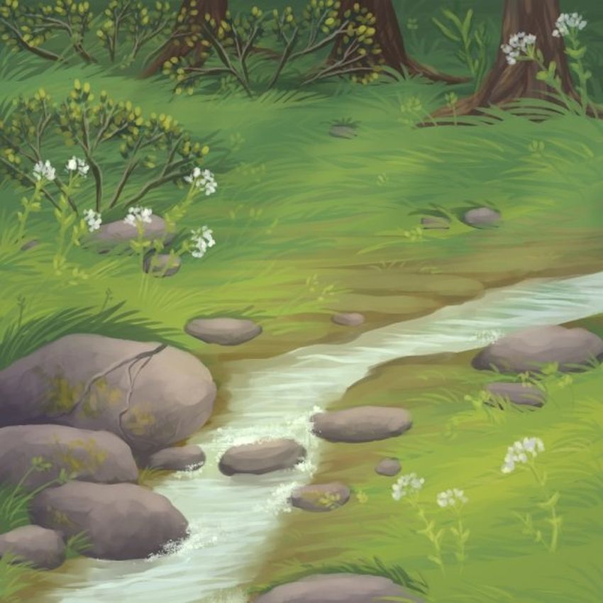 Ручей для детей Ручеек рисунок