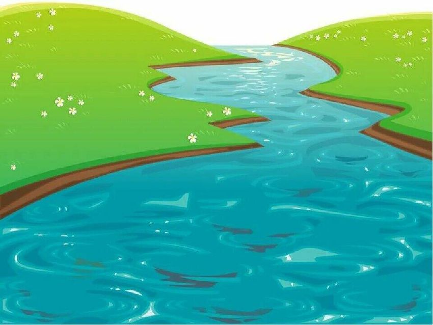 Река мультяшная Река вектор