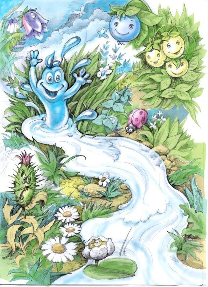 Сказочный ручеек Ручеек рисунок