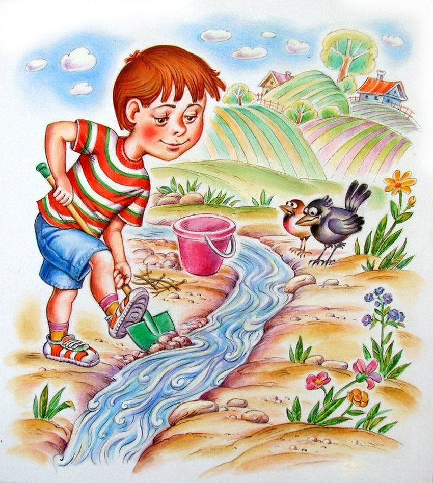 Рисунок ручья Ручеек рисунок