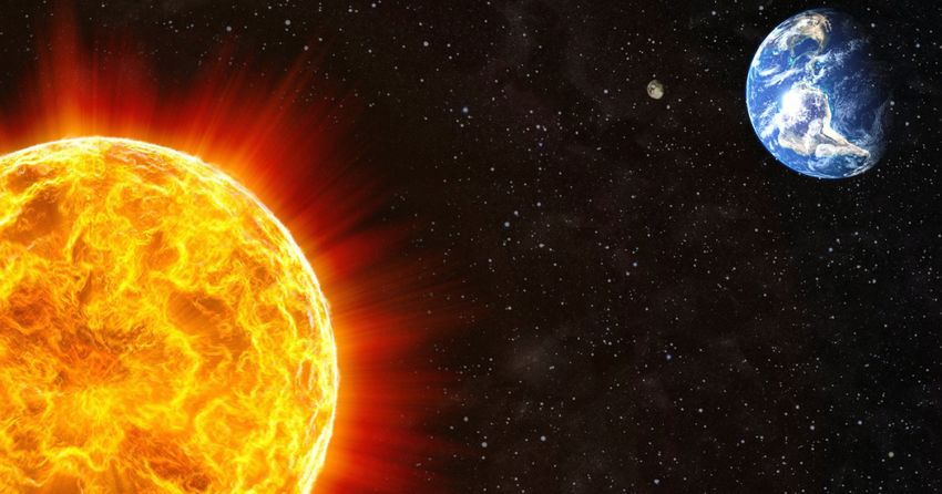 Солнце в космосе Солнце земля