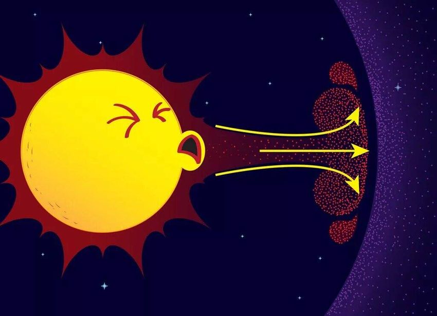 Солнечное затмение Рисунок солнца в космосе