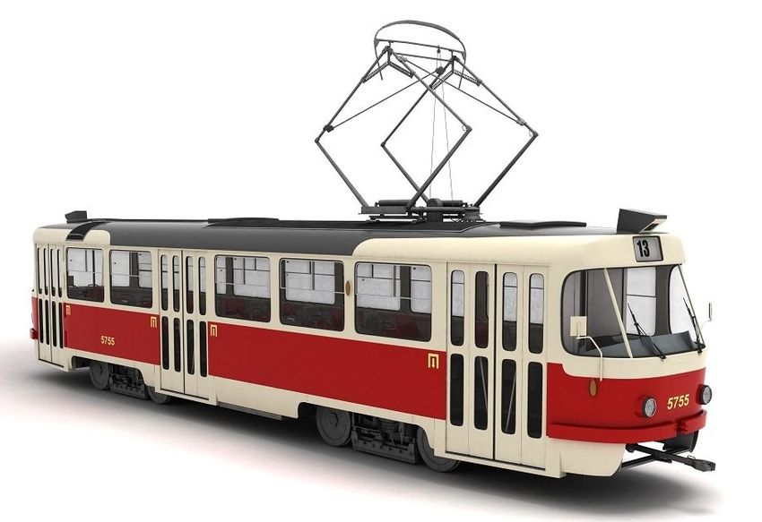 Масштабная модель трамвая татра т6