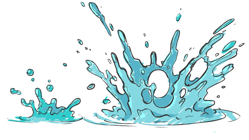 Брызги воды вектор