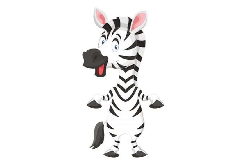 Зебра мультяшная Зебра