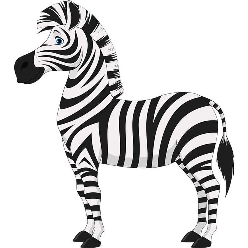 Зебра мультяшная Зебра