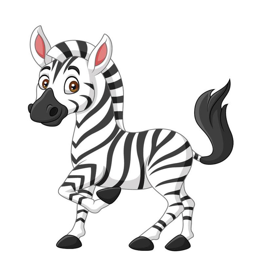 Зебра мультяшная Зебра
