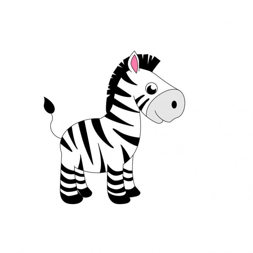 Зебра маленький рисунок Зебра рисунок