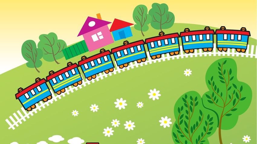Детская железная дорога рисунок по окружающему