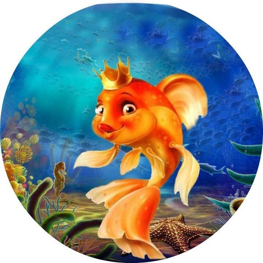 Иллюстрация золотая рыбка