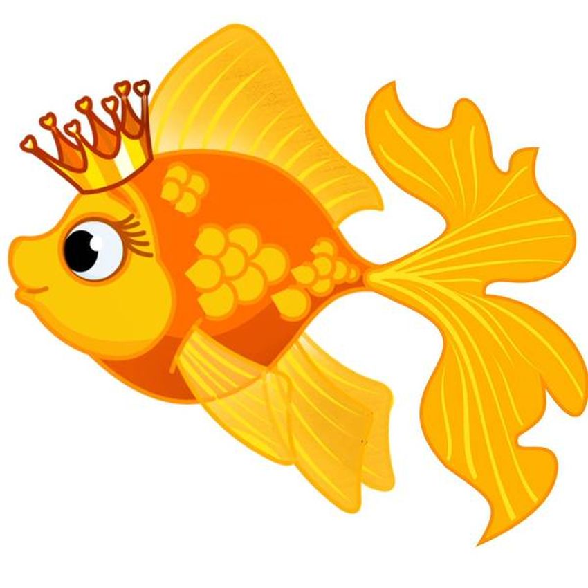 Рисунок золотая рыбка для детей