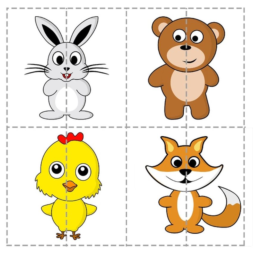 Разрезные пазлы для малышей Детская игра