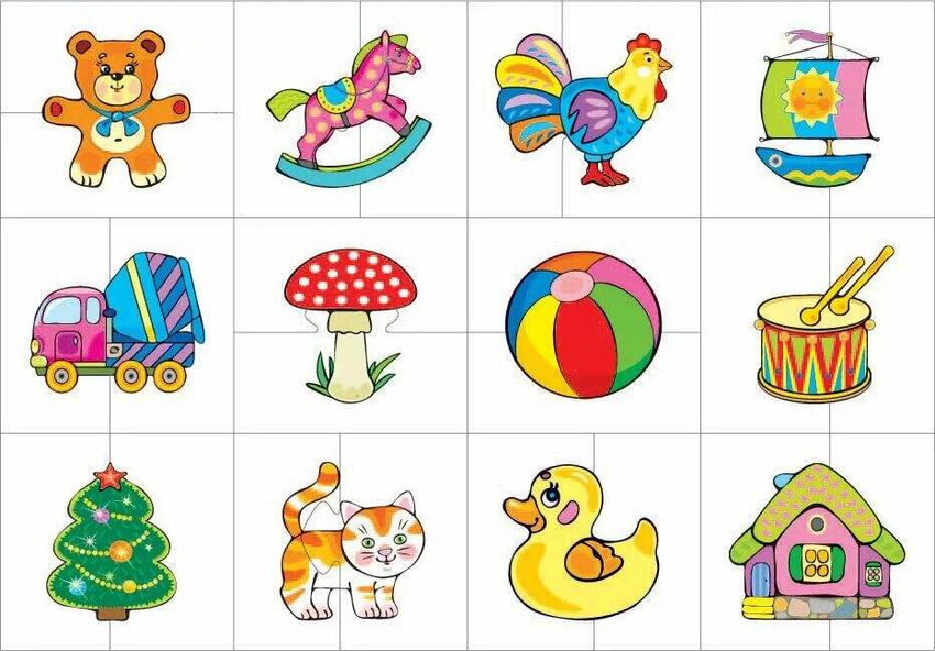 Игра половинки для детей Игрушки карточки для детей
