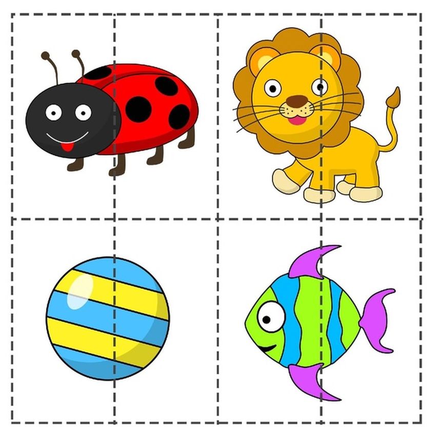 Разрезные пазлы для малышей Развивающие пазлы для детей
