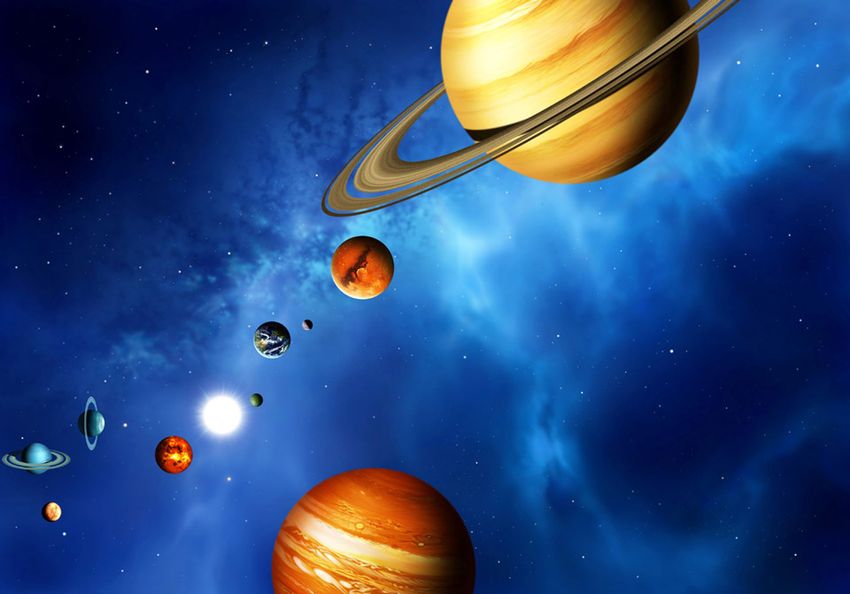 Космос планеты солнечной системы 3д