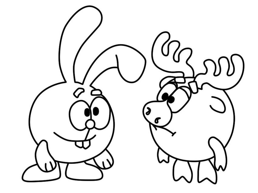 Раскраска смешарики Крош раскраска