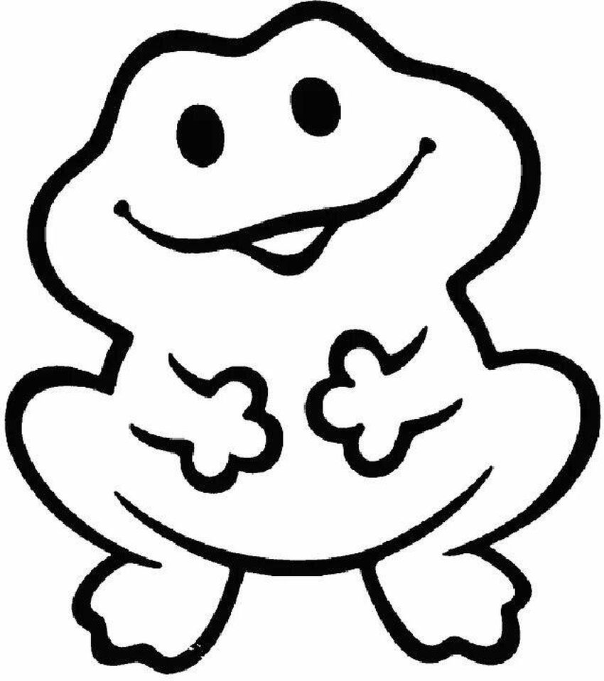 Раскраски для малышей Лягушка раскраска