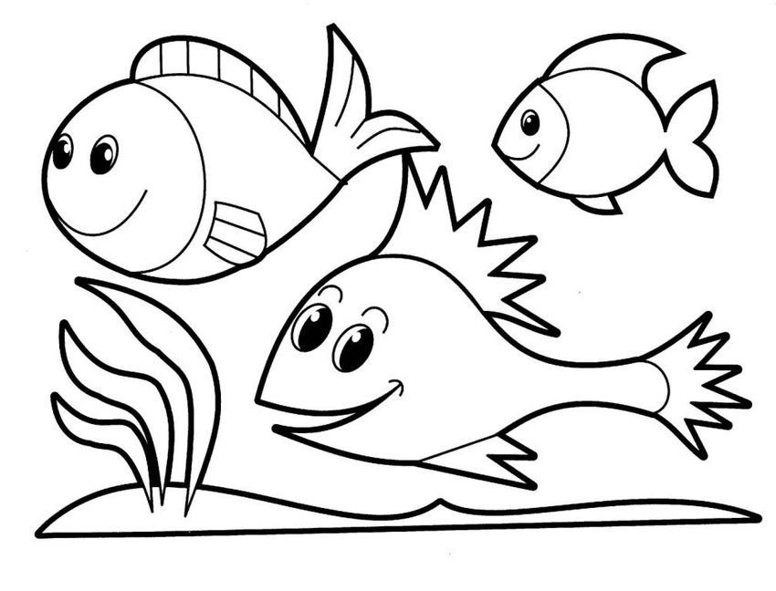 Раскраска рыба для детей