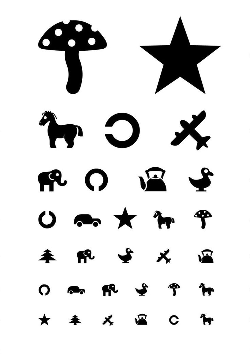 Таблица орловой для проверки зрения у детей Таблица окулиста орловой