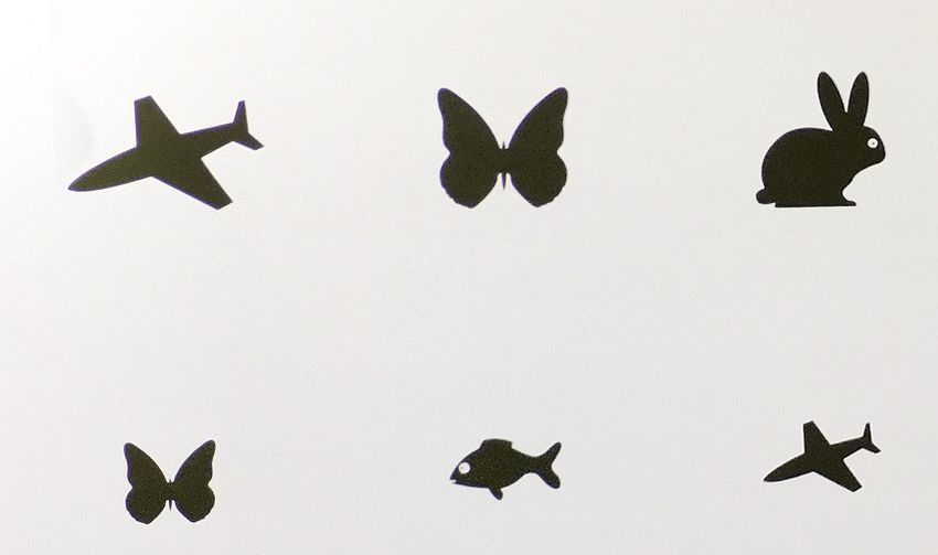 Силуэты зверей Кролик трафарет