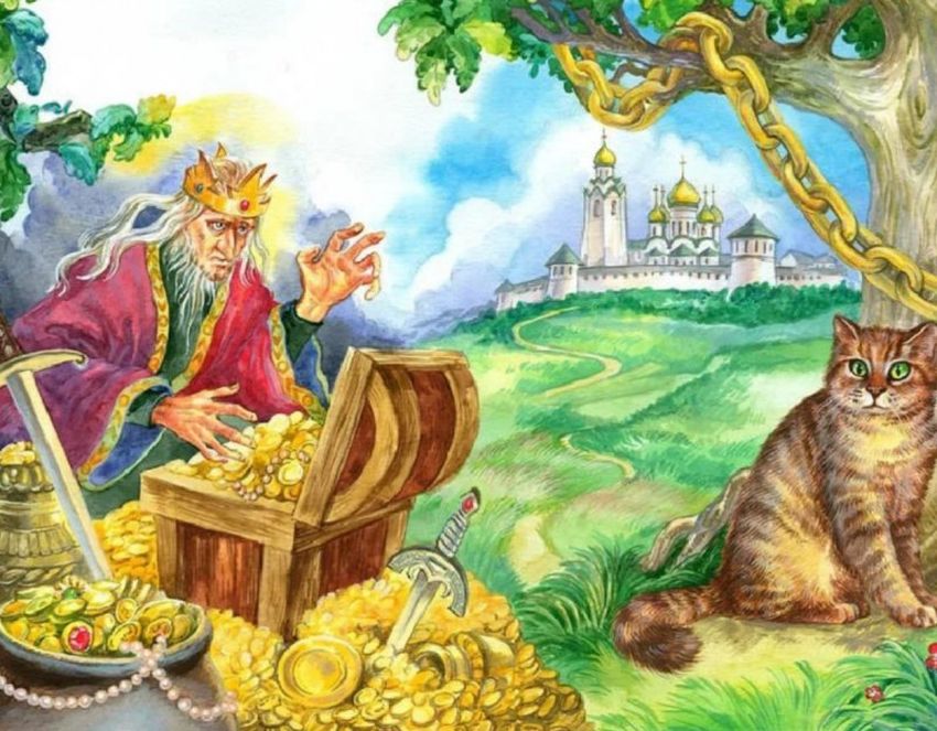У лукоморья дуб кот ученый