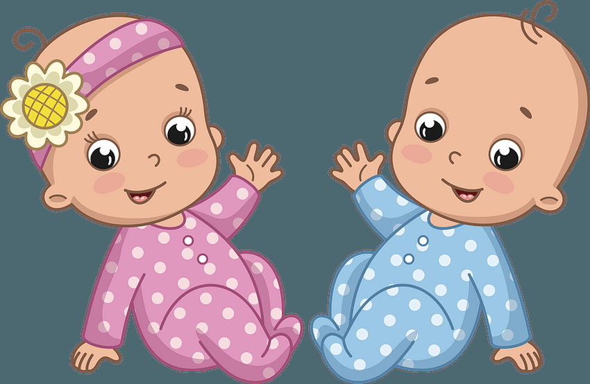 Младенец клипарт Мультяшные двойняшки