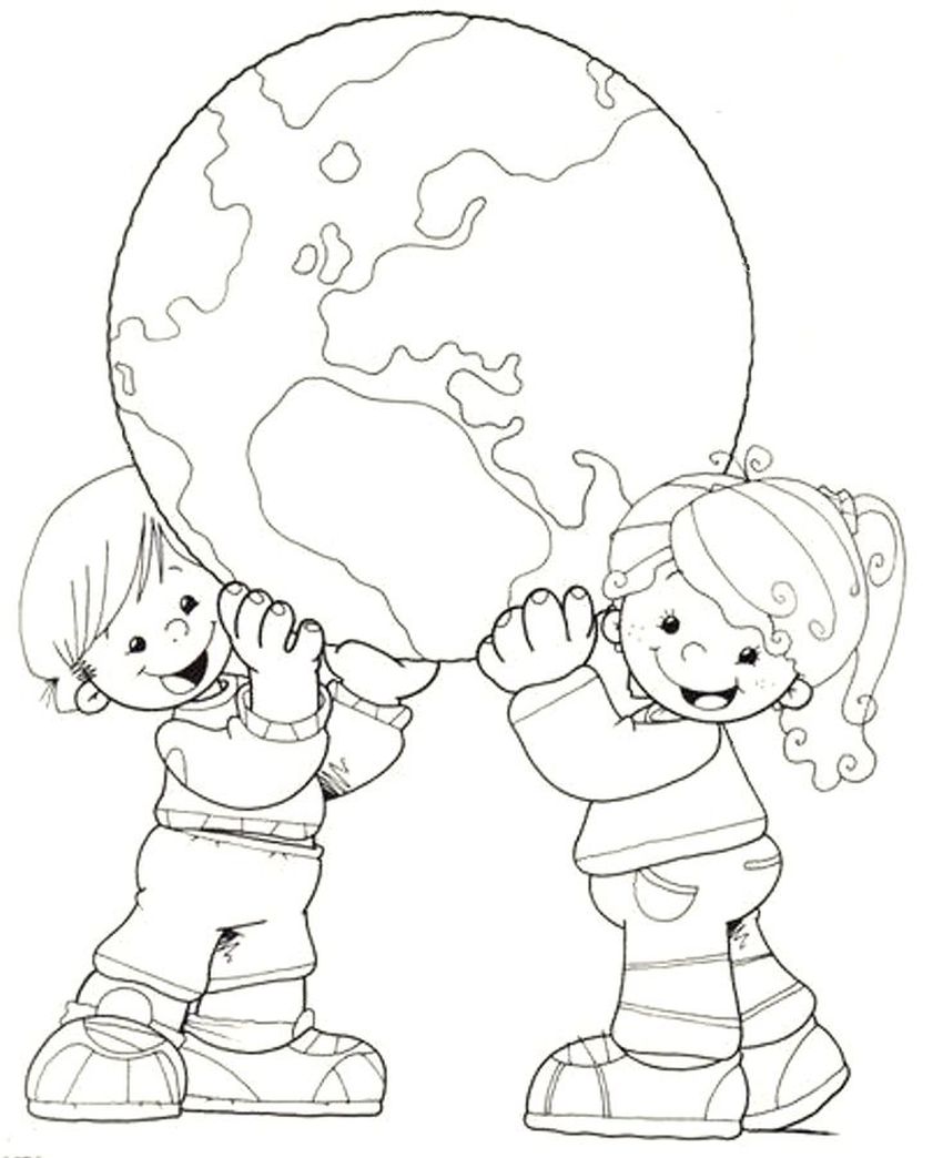 Раскраска земля планета для детей