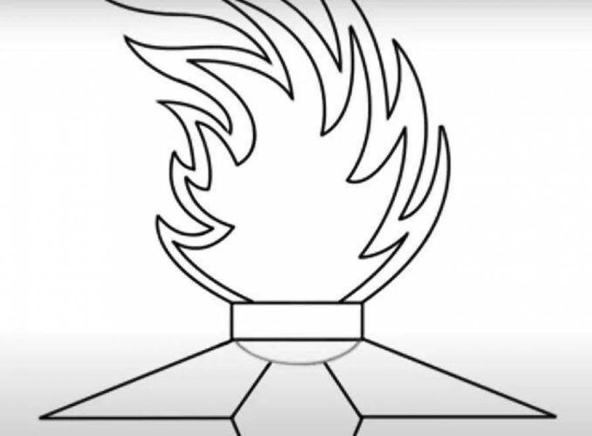 Вечный огонь рисунок Вечный огонь контур