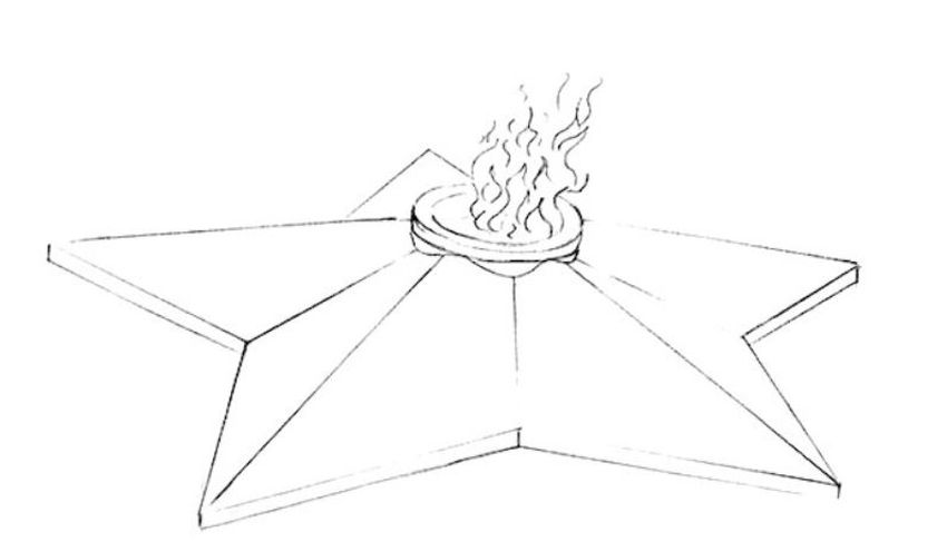 Рисунок вечный огонь Вечный огонь карандашом