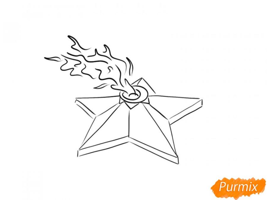 Рисунок вечный огонь Вечный огонь карандашом