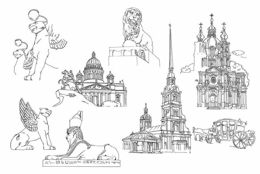 Исаакиевский собор раскраска