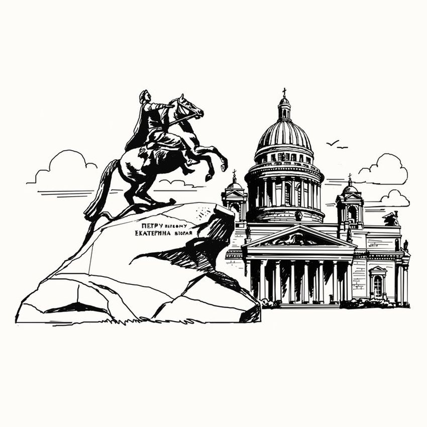 Раскраска санкт петербург