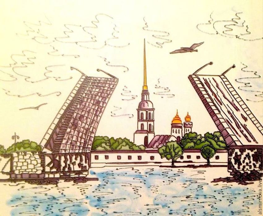Питер разводной мост петропавловская крепость