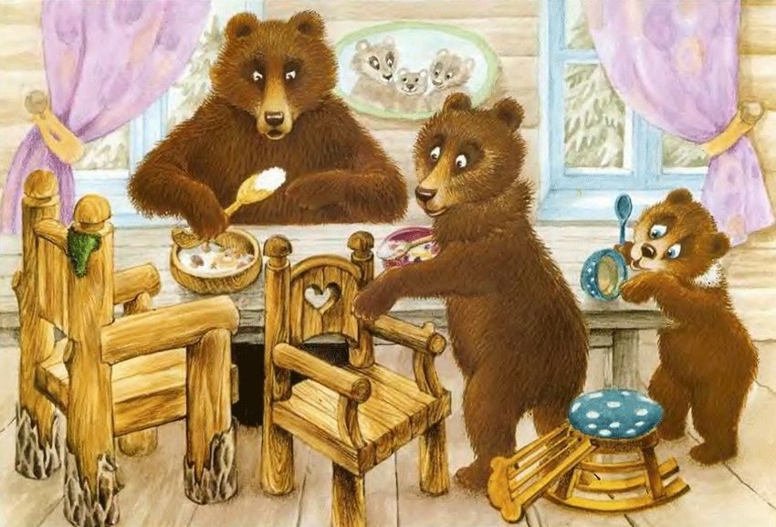 Иллюстрация к сказке три медведя