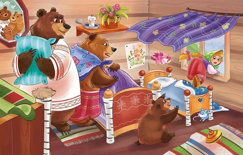 Иллюстрация к сказке маша и медведь