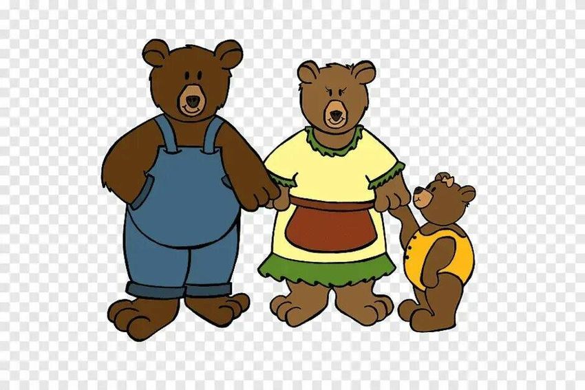 Три медведя рисунок для детей