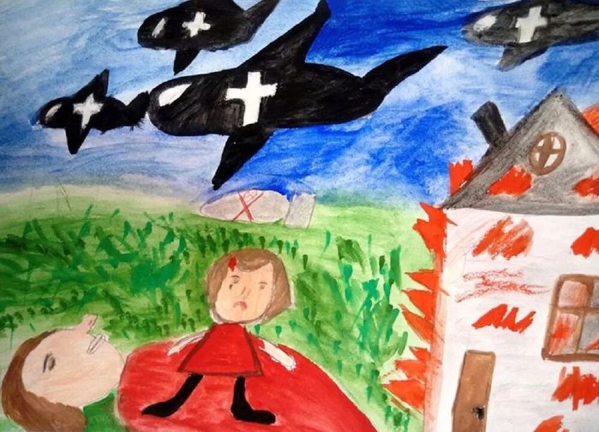 Рисунок на тему война Рисунок война глазами детей