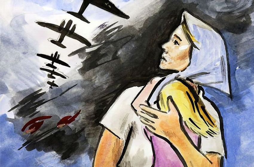 Рисунок на тему война Война глазами детей