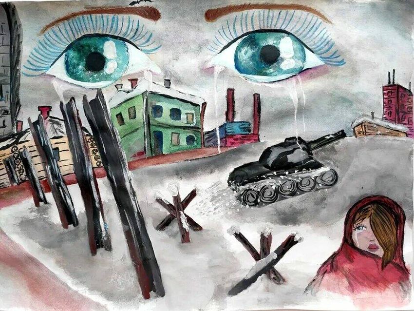 Война глазами детей Детские рисунки война глазами детей