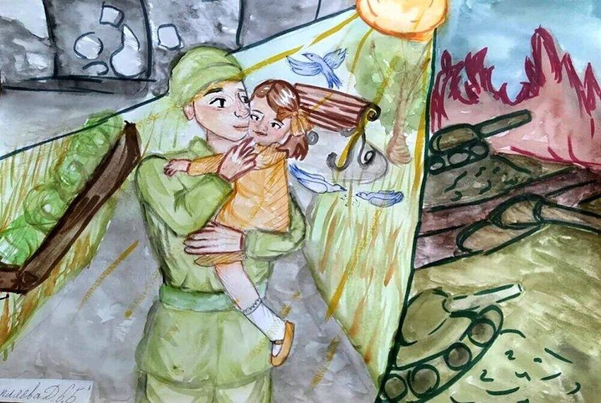 Рисунок на тему война Война глазами детей