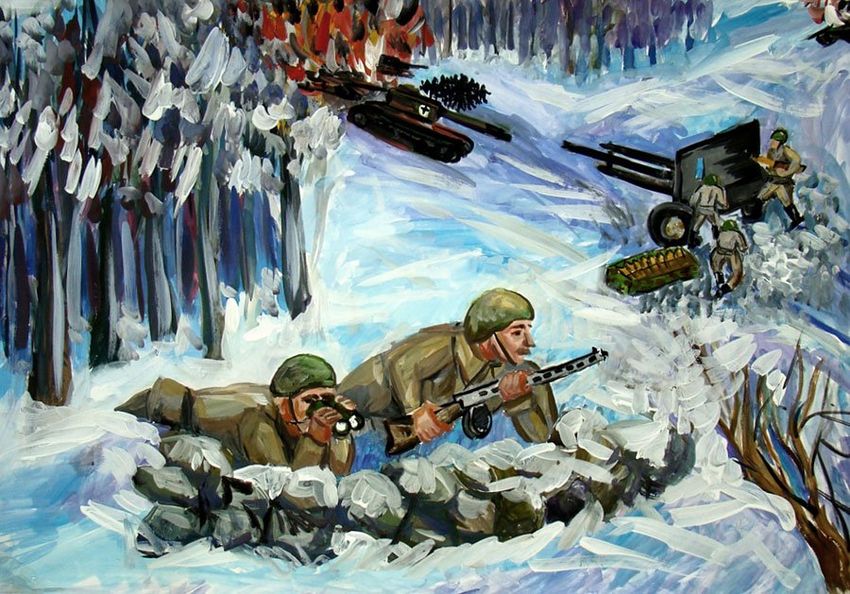 Рисунок на тему великая отечественная война