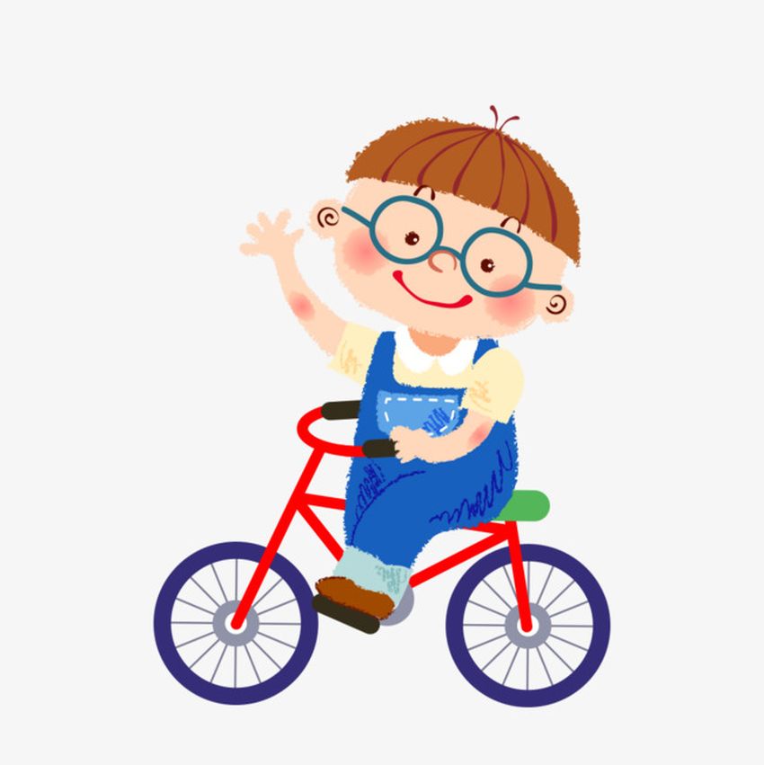 Мальчик на велосипеде мультяшный